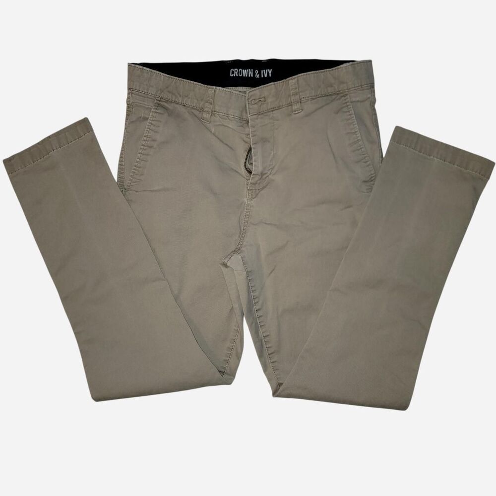 Crown-ivy Men's Tan and Khaki Trousers